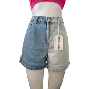 NWT Women’s Denim Shorts FLYING ANGEL Size 3 Blue - Picture 1 of 12
