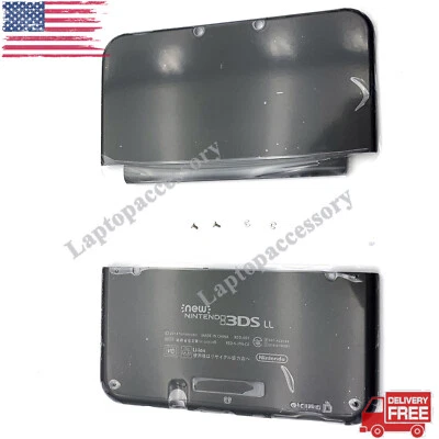 LAPTOPACCESSORY Black Housing Shell Front Back Case Top+ Bottom Cover For New Nintendo 3DS XL LL