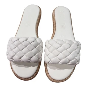 Seychelles Bellisima Slide Sandal White Women's Sz 10 Luxury Soft Leather Italy - Picture 1 of 7
