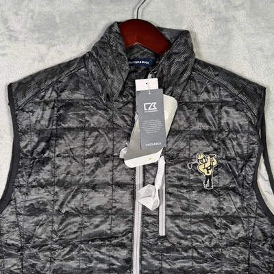 Purdue Boilermakers Vest Mens M Black Gray Camo PrimaLoft Packable Quilted Pete - Image 1 of 4