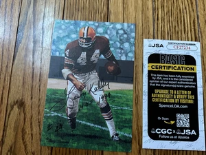 Leroy Kelly NFL Goal Line Art Card- GLAC- Signed HOF Cleveland Browns JSA - Picture 1 of 2
