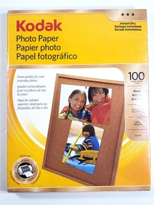 Kodak Fotopapier [820 9017] 100 Blatt 8,5" x 11" Glanz Fotopapier Neu Versiegelt - Bild 1 von 4