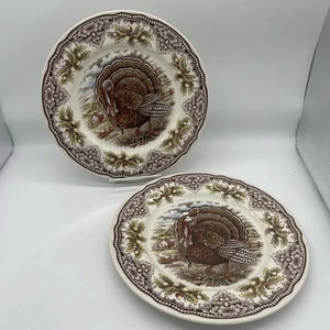 Viktorianische englische Keramik Edward Challinor England Türkei Speiseteller Thanksgi - Bild 1 von 8