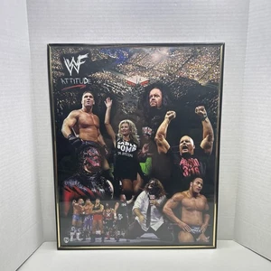1998 WWF Attitude Era Framed Poster Rock Sable Undertaker Stone Cold Mankind - Picture 1 of 4