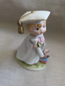 Lefton Graduation Blonde Girl Diploma Rose Kitten Books 04459 Taiwan - Picture 1 of 8