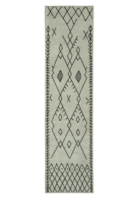 Trellis Bohemian Runner - 2'x8' Peach, Moroccan Faded Transitional Area Rug -511 - Image 1 of 4