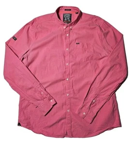 Superdry Men's Regular Fit Ultimate Oxford Pink Button-Down Shirt Size 3xl - Picture 1 of 13