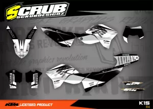 KTM Dekor EXC 125 200 250 300 400 450 530R 2008 2009 2010 2011 Aufkleber SCRUB - Bild 1 von 16