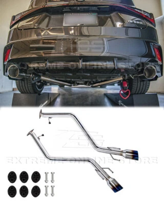 Burnt Tips Dual Muffler Delete Axle Back Exhaust For 21-Up Lexus IS300 IS350 New - Image 1 of 4