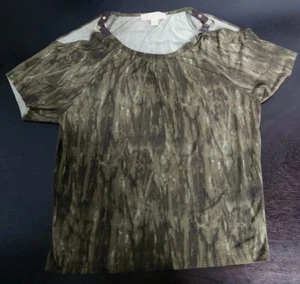 Michael Kors Green Blouse Top Short Sleeve Size XS - Picture 1 of 8