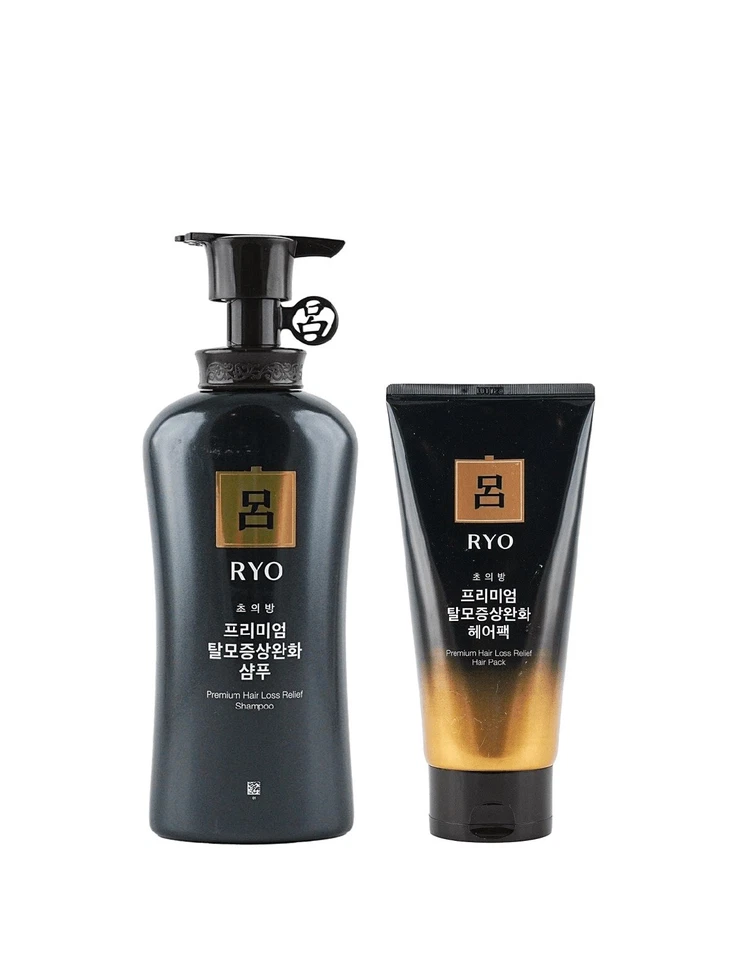 RYO Premium Hair Loss Relief 洗发水 490 毫升和头发包(护发素)300 毫升 — 第 1/1 张图片