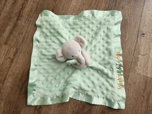Child of Mine by Carter's Little Star Elephant Lovey Security Blanket Green Gray - Picture 1 of 8