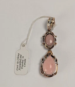 Michael Valitutti Gems en Vogue Pink Opal Pendant Sterling NWT 2” - Picture 1 of 5