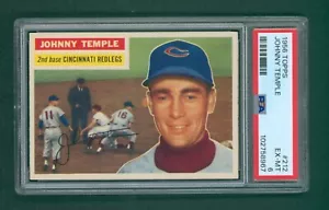 1956 Topps Baseball Card - #212 Johnny Temple, PSA 6 EXMT - Picture 1 of 2