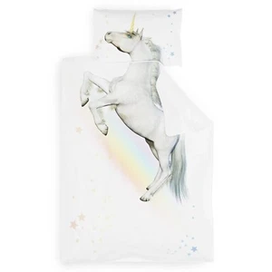Bettwäsche Bettbezug 135 x 200 cm Kissen 50 x 75 cm Decke Mikrofaser Einhorn - Bild 1 von 1