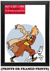 The Adventures Of Tintin - Cartoon Wall Art Poster Print - A5 A4 A3 #059 - Picture 1 of 18