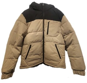 Para mujer XL Jack & Jones bronceado chaqueta tampón abrigo con capucha bolsillos impermeables - Imagen 1 de 6