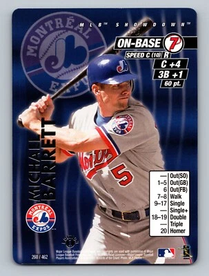 MLB Showdown 2001 primera edición Michael Barrett #260 Montreal Expos Foto 1 de 2