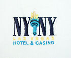 Vintage ny ny las vegas hotel & casino weiß kurzärmlig poloshirt herren s neu mit etikett