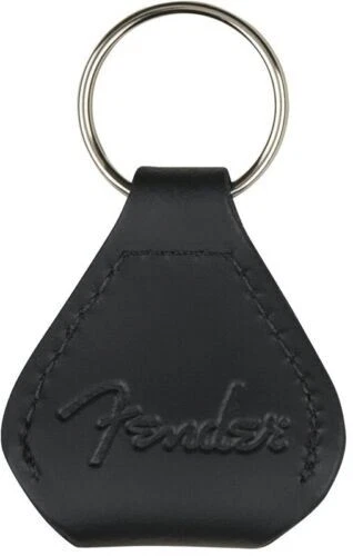 Fender Leather Pick Holder Keychain Black #9106001606