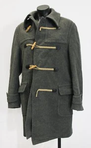 Lodenfrey Men's Vintage Wool Blend Toggle Overcoat LB3 Dark Gray See Description - Picture 1 of 9