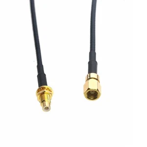 RF Extension Cable SMC male nut bulkhead to female RG174 6"~10FT antenna sensor - Picture 1 of 4