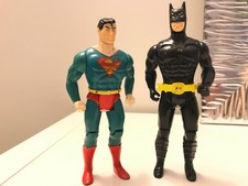 Vintage SUPERMAN and BATMAN FIGURE Lot by TOY BIZ 1989 DC COMICS  