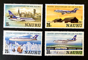 Nauru 1980 - 10th Anniversary of Air Nauru - Set of 4 Stamps (MNH) Lot 2.