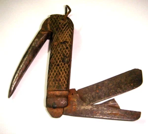 NAVAJA MILITAR PLEGABLE RARA INDIA VINTAGE - Imagen 1 de 3