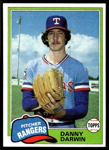 1981 Topps 22 Danny Darwin   Texas Rangers  Baseball Card