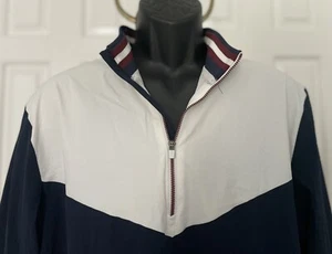 Rhone- Mens XL-  Play Through- 1/4 Zip  Pullover Golf Jacket- Vented- Navy/White - Picture 1 of 14