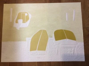 ERNEST LACY Large Embossed Color Serigraph Hand Signed LISTED CALIFORNIA ARTIST - Picture 1 of 12