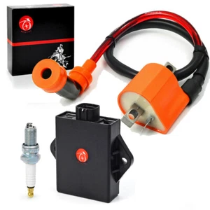 Ignition Coil Spark Plug CDI For Suzuki Quadrunner 250 LTF250 2x4 / LTF250F 4x4 - Picture 1 of 12
