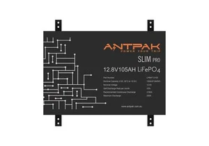 ANTPAK Slimline Slim Lithium Battery 12V 105Ah 100Ah LiFePO4 Deep Cycle 200A BMS - Picture 1 of 7