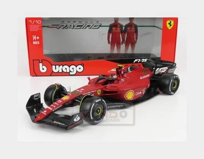 1:18 BURAGO Ferrari F1-75 #55 2022 Carlos Sainz White Wheels BU16811SA - Photo 1/2