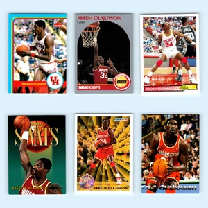 Hakeem Olajuwon Lot 6 Basketball Cards 2013 Fleer Retro Houston Cougars Set NBA - Picture 1 of 8