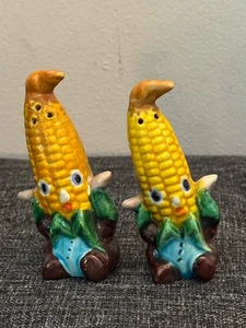 Vintage Anthropomorphic Corn People Salt & Pepper Shakers Japan MCM - Picture 1 of 4