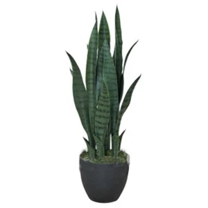 Artificial Sansevieria Plant Dark Green Deluxe Faux 70cm - Picture 1 of 1