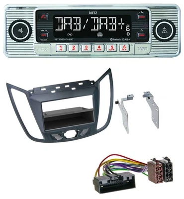 Dietz Bluetooth MP3 DAB USB Autoradio für Ford C-Max / Kuga - dunkelgrau - Bild 1 von 4
