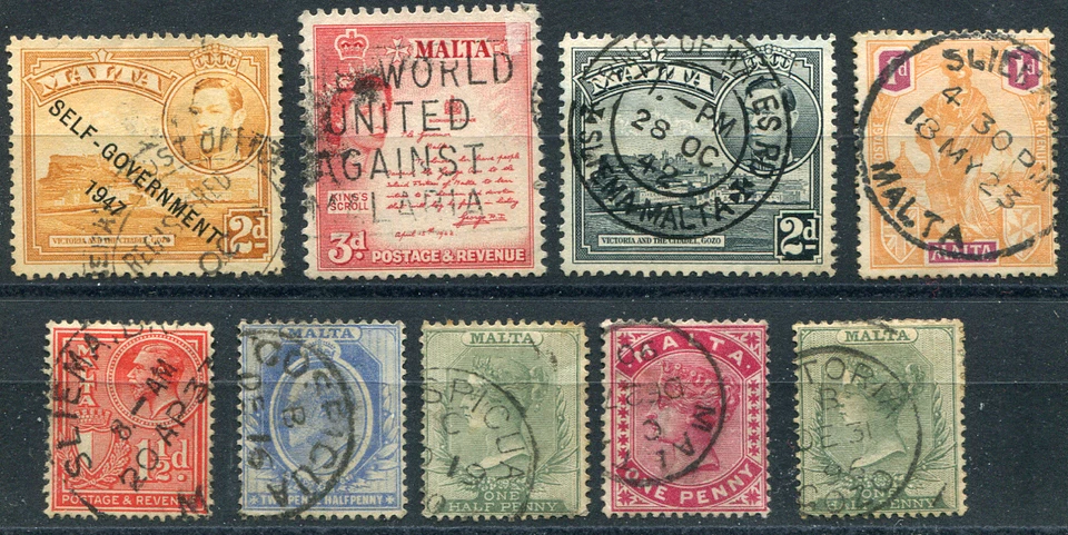 MALTA (25660): selection stamps postmarks/cancels - Image 1 of 1