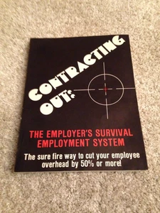CONTRACTING OUT: THE EMPLOYER'S SURVIVAL EMPLOYMENT SYSTEM BOOK 1978 - Picture 1 of 8