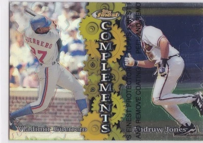VLADIMIR GUERRERO & ANDRUW JONES Dual Insert Card 1999 TOPPS FINEST REFRACTOR! - Image 1 of 2