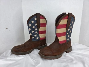 Botas de Vaquero DURANGO Rebelde Bandera Americana Western Para Hombre Talla US 7EE - Imagen 1 de 11
