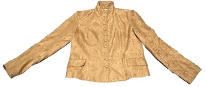 Chaqueta Teresa Crowninshield para mujer 4 100 % seda forrada brocado inspirado en Asia dorada - Imagen 1 de 10