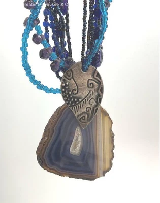 Collares y pulsera de amatista ágata labradorita multi piedra 201,4 g Foto 1 de 4