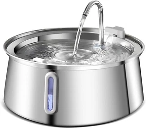 Cat Water Fountain,4L Automatic Stainless Steel Pet Fountain with LED Light Wate - Picture 1 of 7