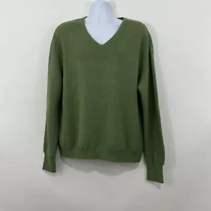 Peruvian Connection Sweater Mens Size XXL Green 100% Alpaca V Neck Long Sleeve - Picture 1 of 13
