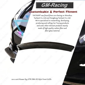 Carbon R35 GTR DBA OE Style Front Bumper Grille Lip For 2012-2016 Nissan - Foto 1 di 14