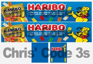 Code 3 Adhesive Vinyl Trailer Decal - Haribo Sweets - 1/50 1/76 1/148 - Picture 1 of 1