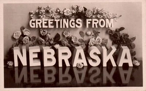POSTKARTE RPPC GROSSBRIEF "GRUSS AUS NEBRASA " - Bild 1 von 2